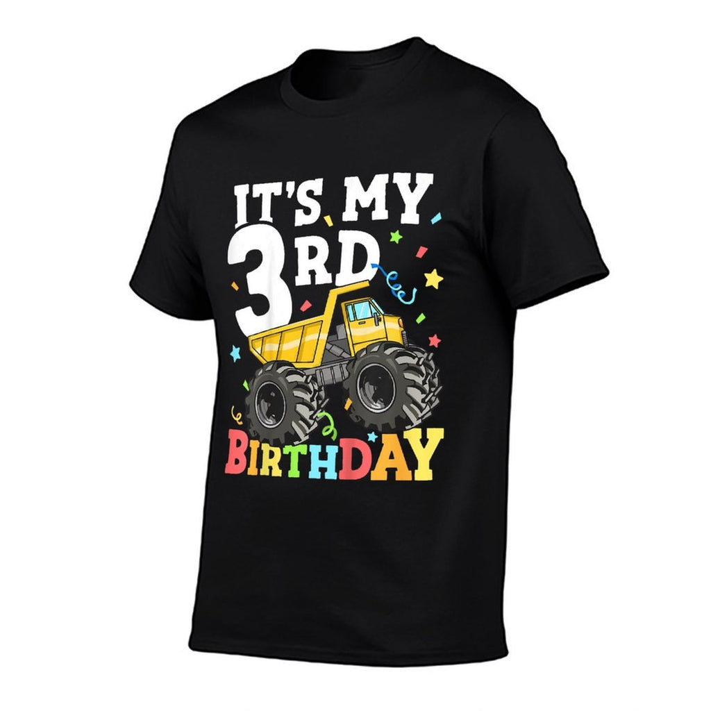 Kids It's My 3rd Birthday Construction Truck Birthday Boy Toddler  Stretchy T-Shirt