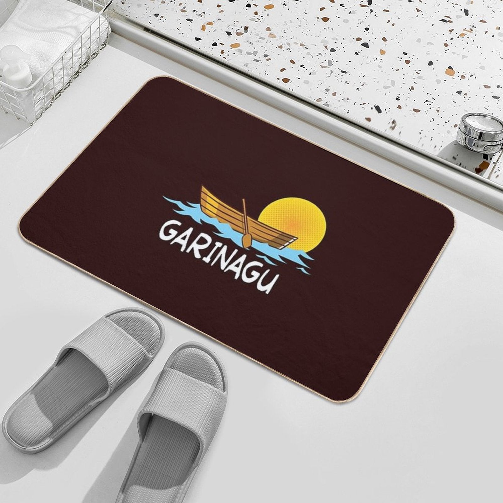 Garinagu Sunset at Sea  Non-Slip Bath Mat