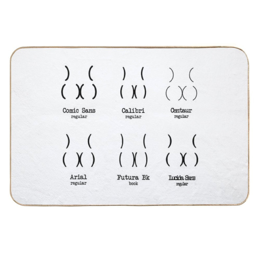 Wich One Is Your Butt Font  Eco-Friendly Bath Mat