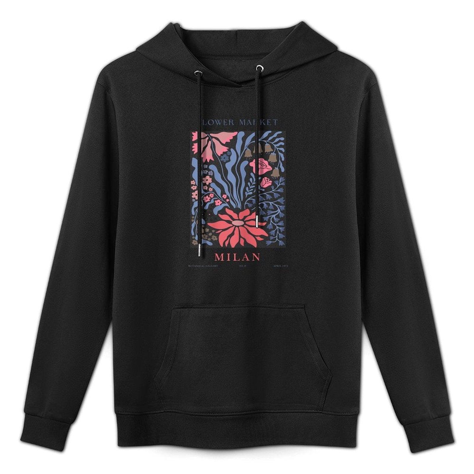 Womens Beautiful Italian Botanical Flower Market Milan Italy Durable Construction Hoodie