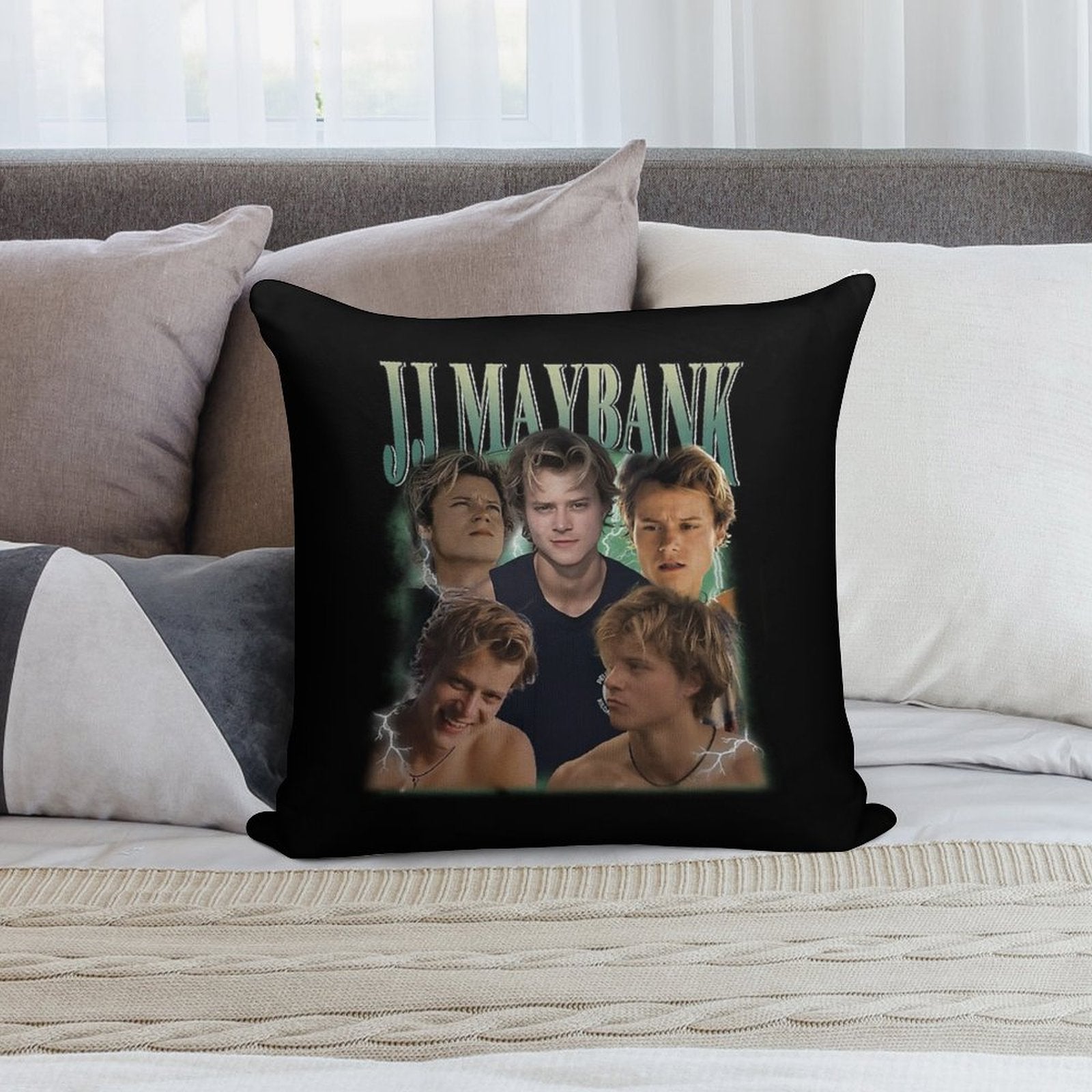 Retro JJ Maybank Vintage Bootleg 90s Style Soft Warmth Comfort Throw Pillow