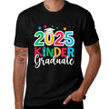 2025 Kinder Graduate Kindergarten Graduation 2025 Boys Girls  Wrinkle-resistant T-Shirt