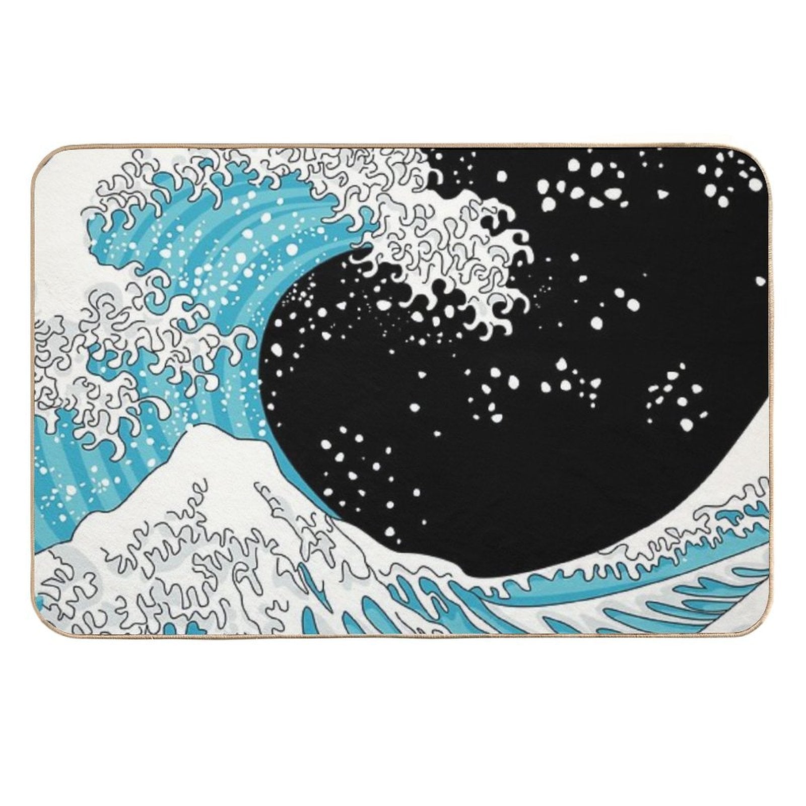 Kanagawa Wave  Repositionable Bath Mat