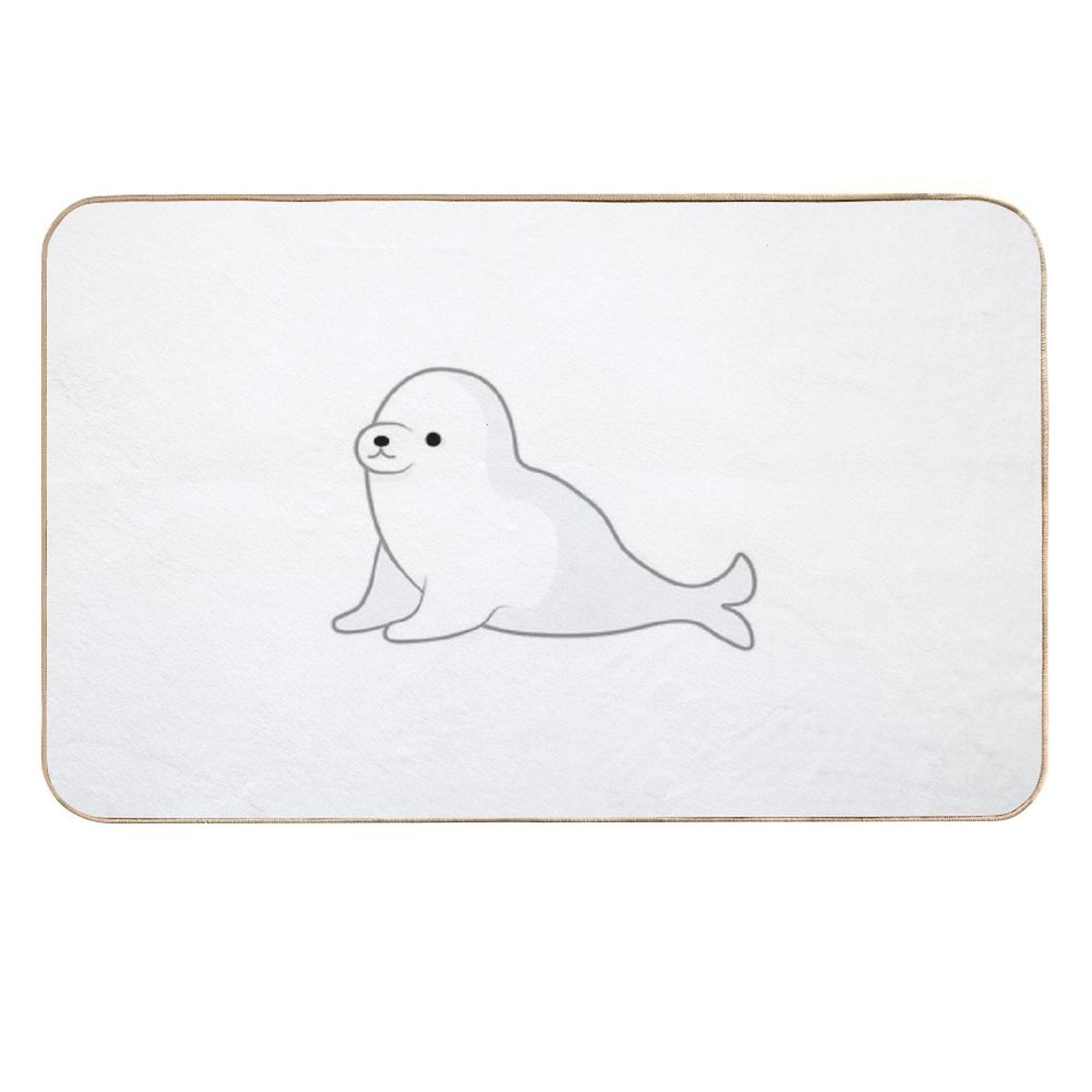 Adorable Baby Seal Just Vibing Out Here  Fade-Resistant Bath Mat
