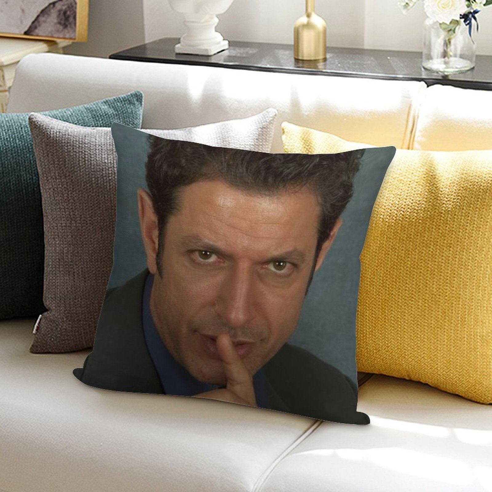 Jeff Goldblum Soft Home Decor Throw Pillow