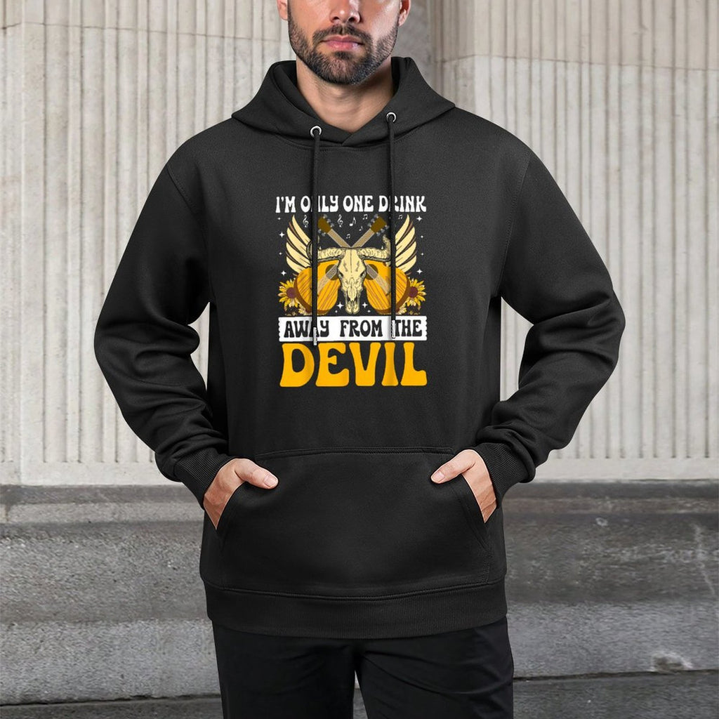 Im Only One Drink Away From The Devil Casual Wear Hoodie