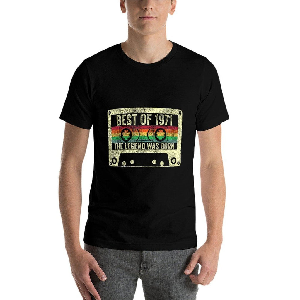 Best Of 1971 54th Birthday Gift Vintage 54 Years Old Retro  Wrinkle-resistant T-Shirt