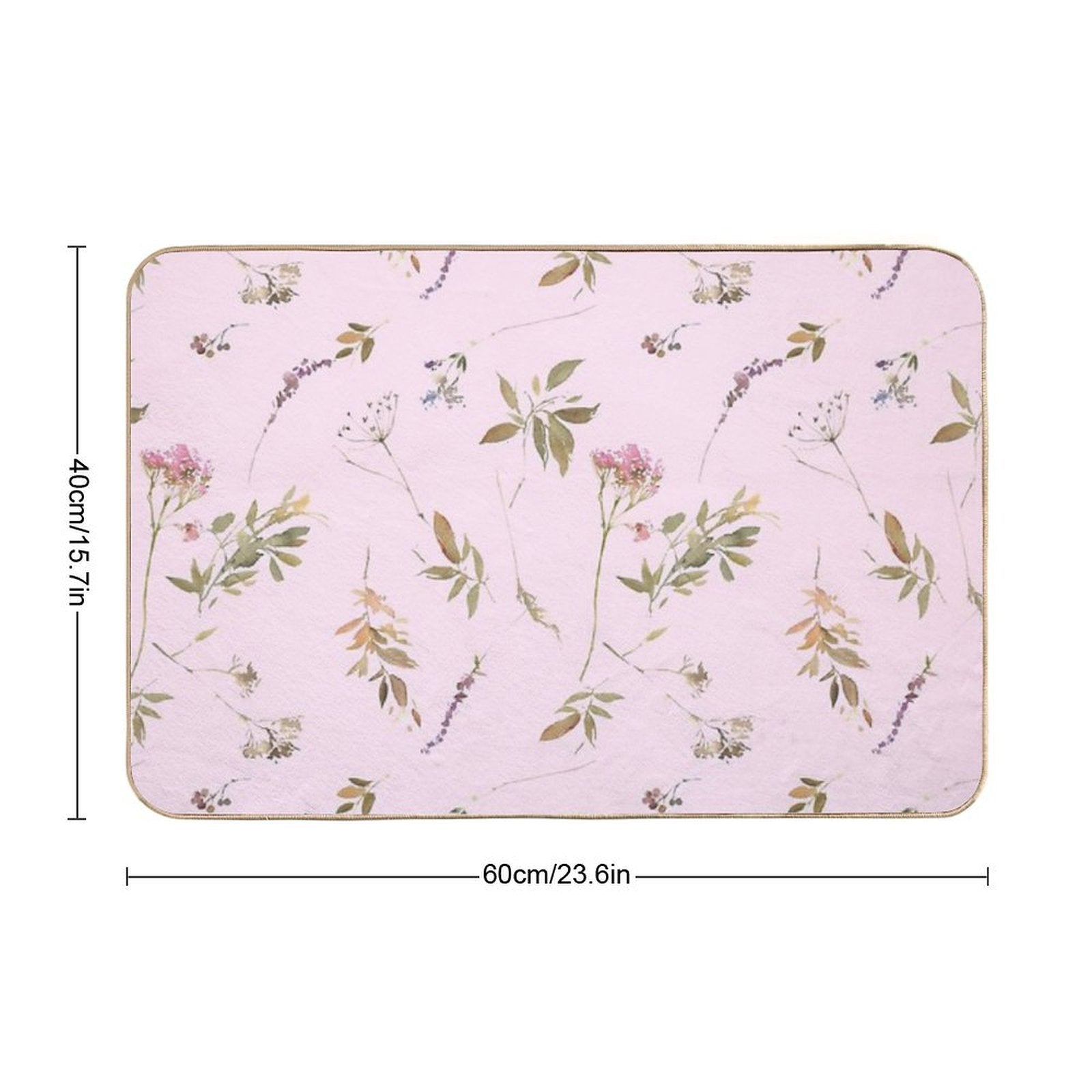 Happy Birthday Mom Pink Flowers  High-Traffic Bath Mat