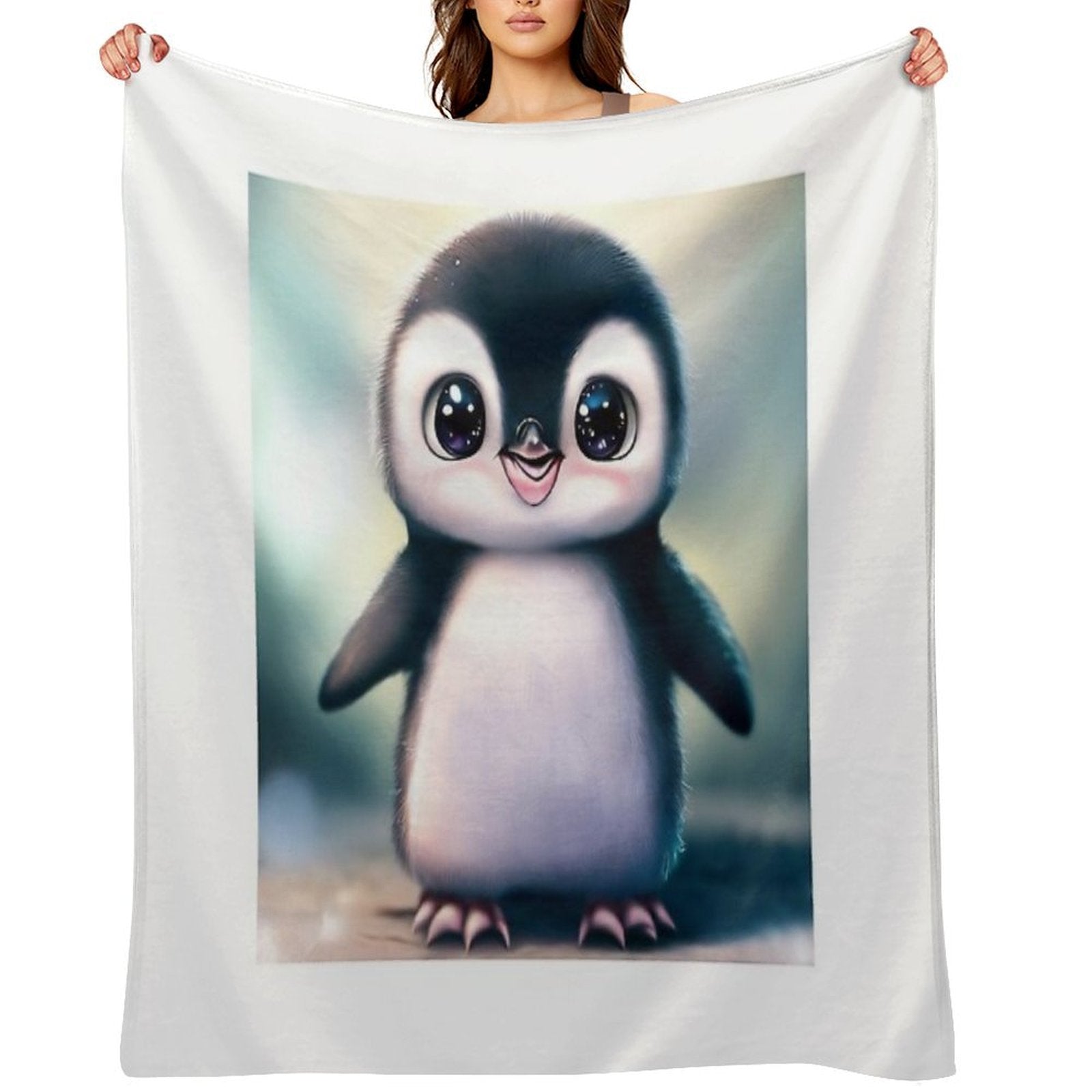 Cute Penguin - Cute Baby Animals Wrinkle-free Throw Blanket