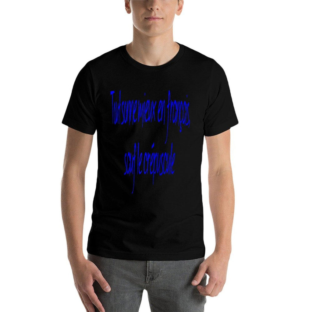 Everything Sounds Better In French, Except Twilight. Raglan Baseball  Cotton T-Shirt