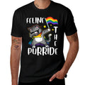 Feline The Purride Dabbing Cat LGBT Gay Pride Rainbow  Odor-resistant T-Shirt