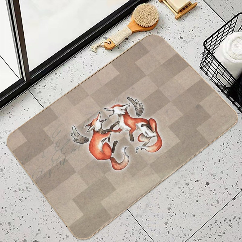 Foxes  Slip-Resistant Bath Mat
