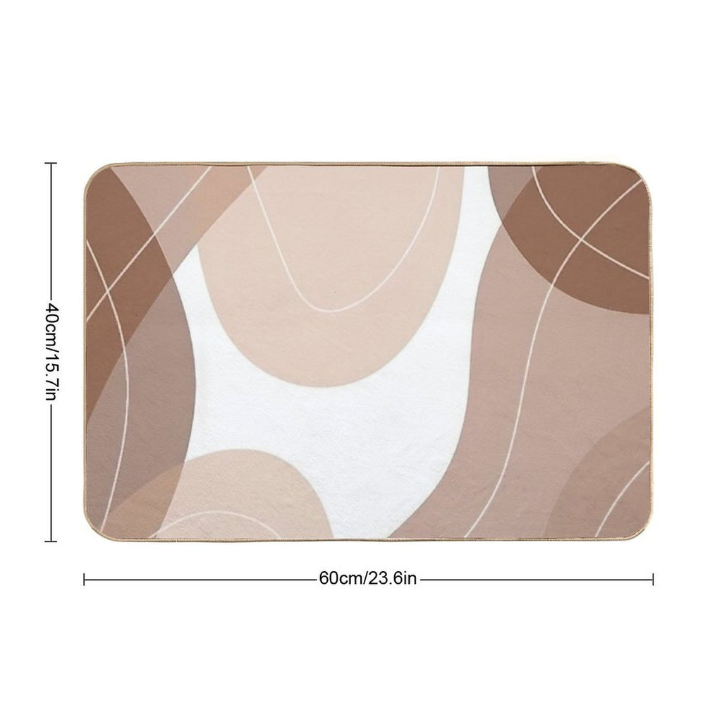 Aesthetic Abstract Brown Spots  Toxin-Free Bath Mat
