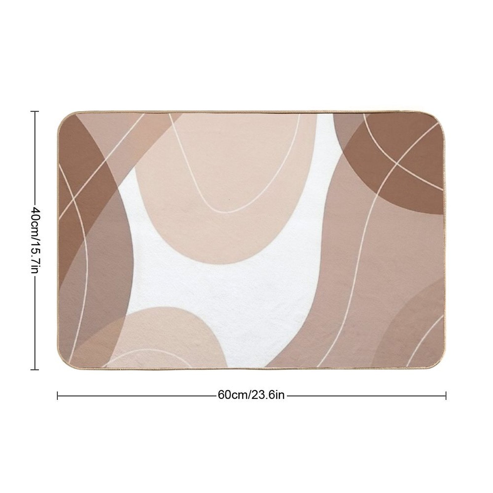 Aesthetic Abstract Brown Spots  Toxin-Free Bath Mat