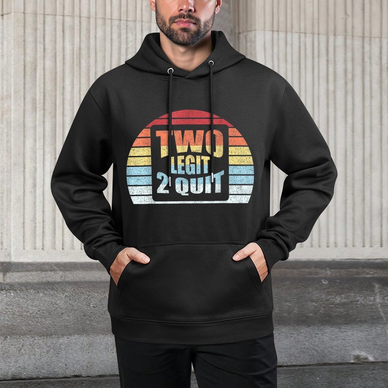 Retro Vintage Two Birthday Two Legit 2 Quit Customizable Surface Hoodie
