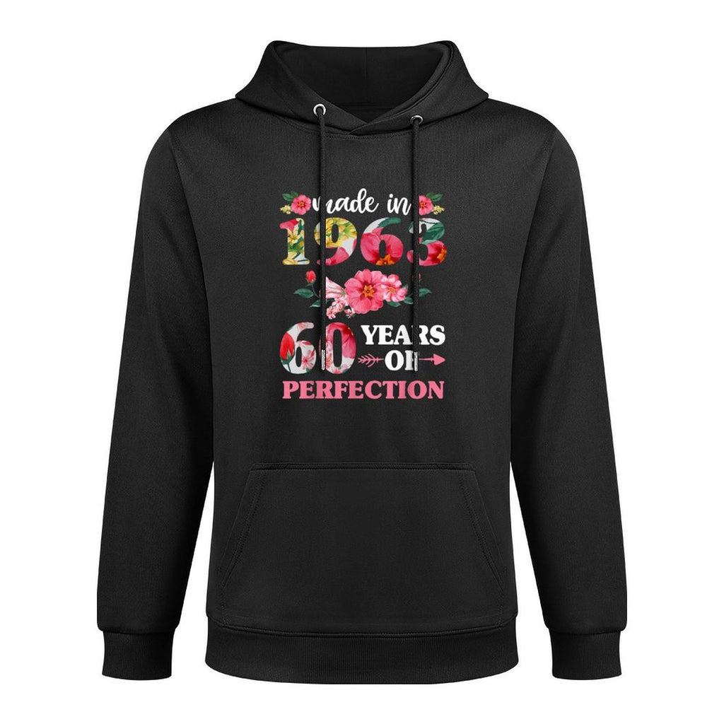 60th Birthdays For Women, Floral Made In 1963 Relaxed Fit Hoodie