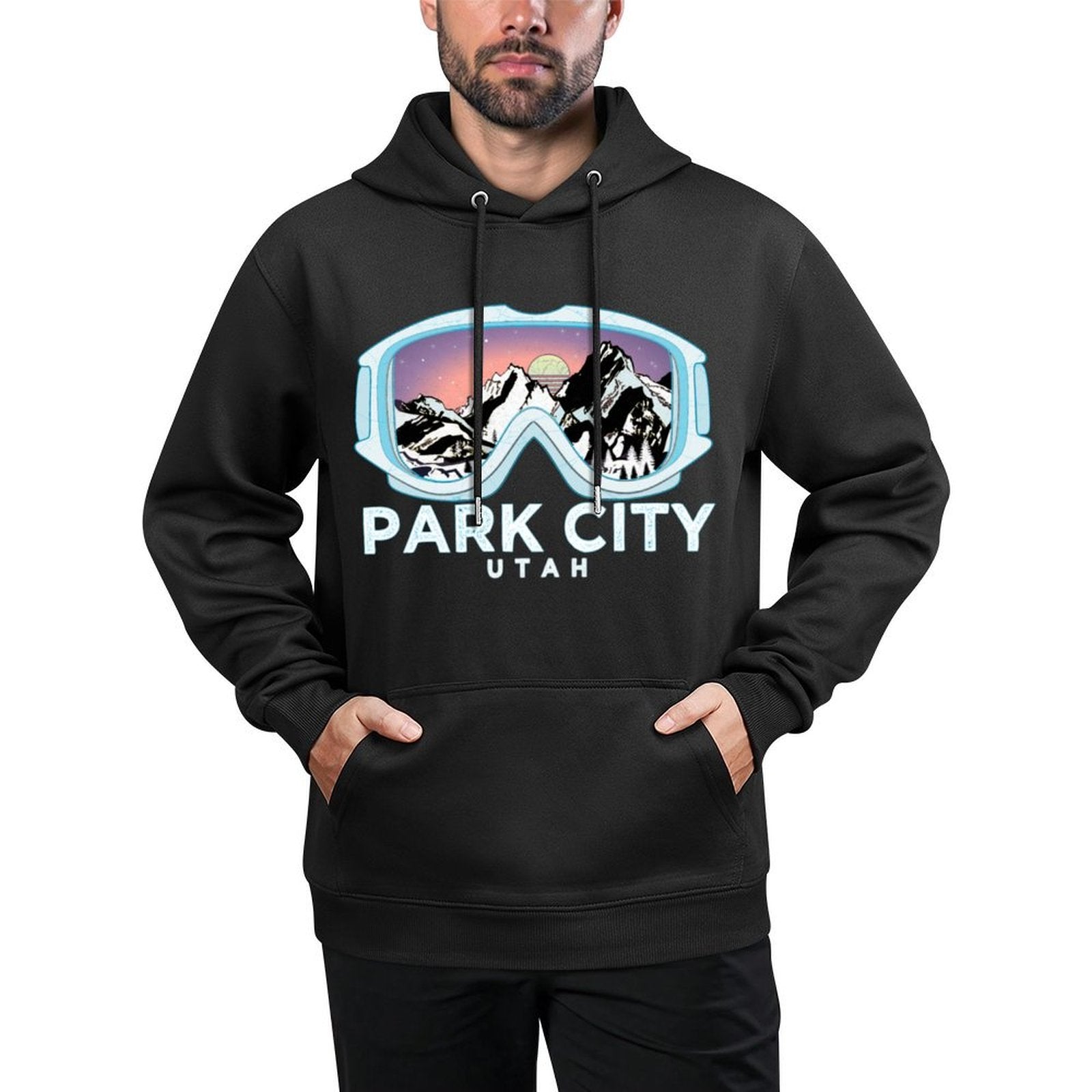 Park City Ski Design  Park City, UT Skiing Snow Gift Layering Staple Hoodie