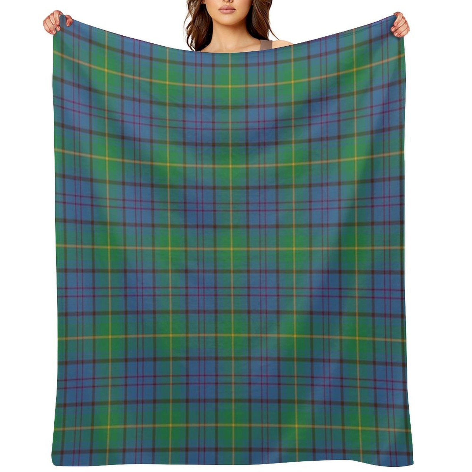 County Donegal Irish Tartan Travel-friendly Throw Blanket