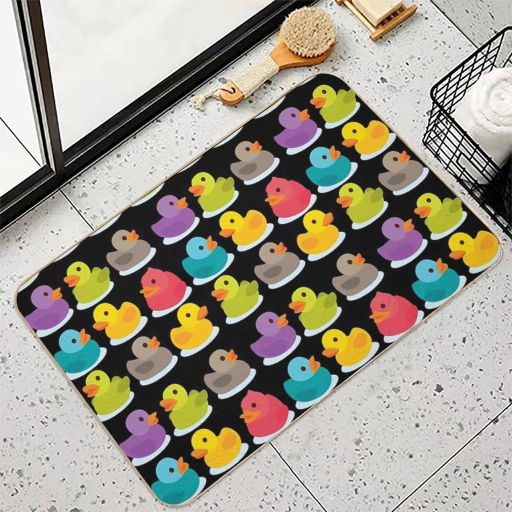 Duck Duck Go! Oh No, Ducks Everywhere!  Stain-Proof Bath Mat