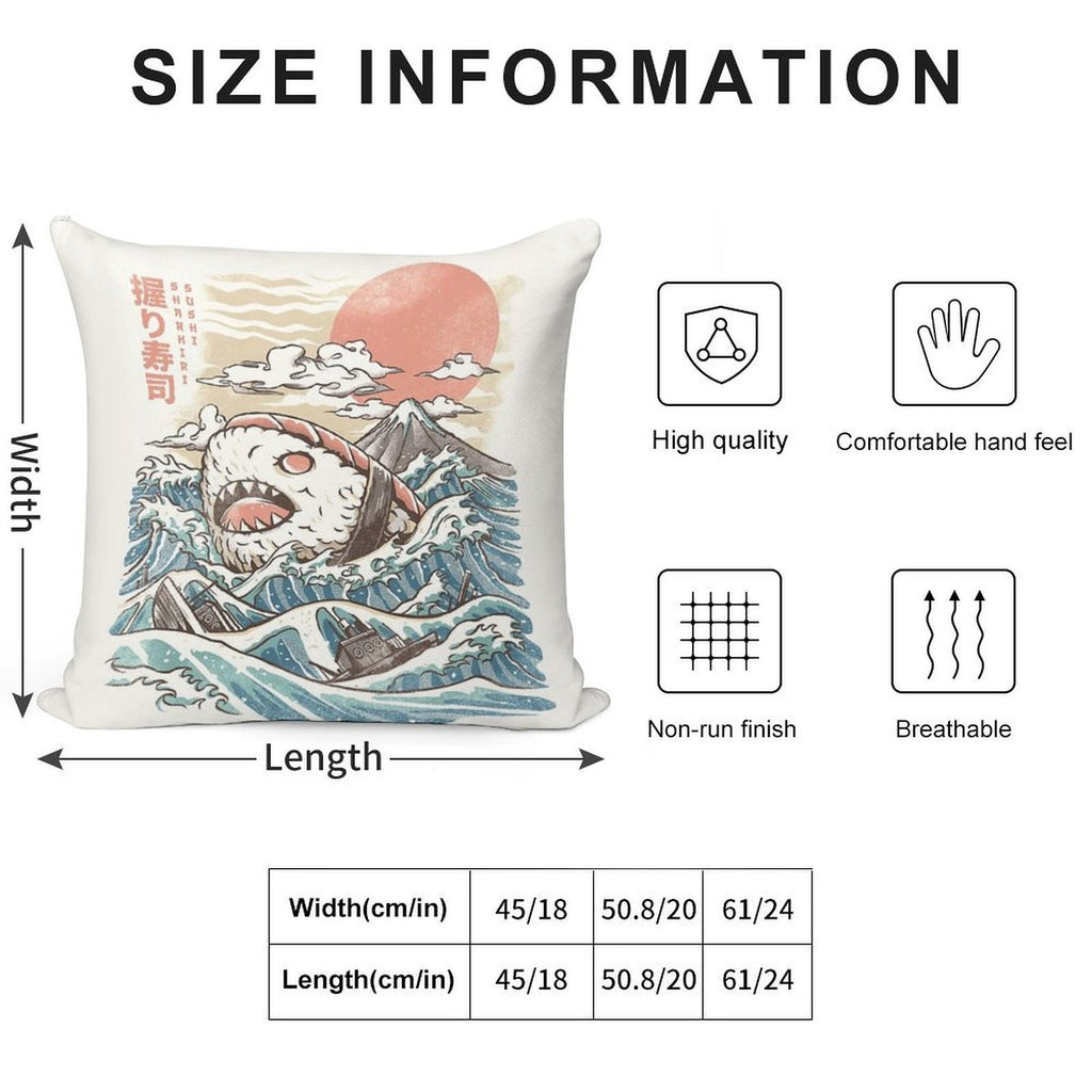 Sharkiri Sushi Soft Durable Construction Throw Pillow