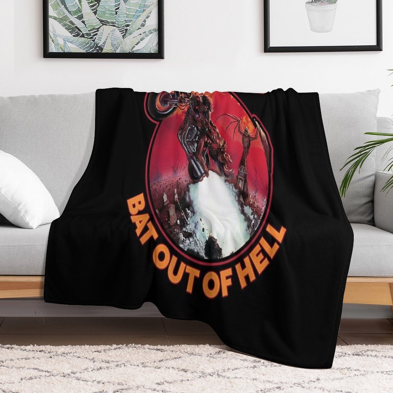 Bat Out of Hell Classic T-Shirt Machine-washable Throw Blanket