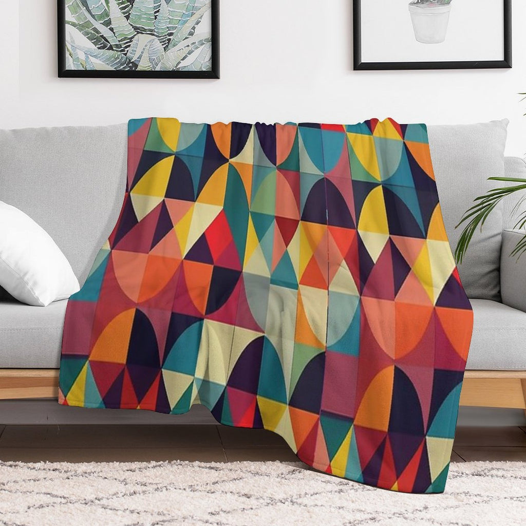 Seamless Geometric Pattern Design Easy Care Throw Blanket