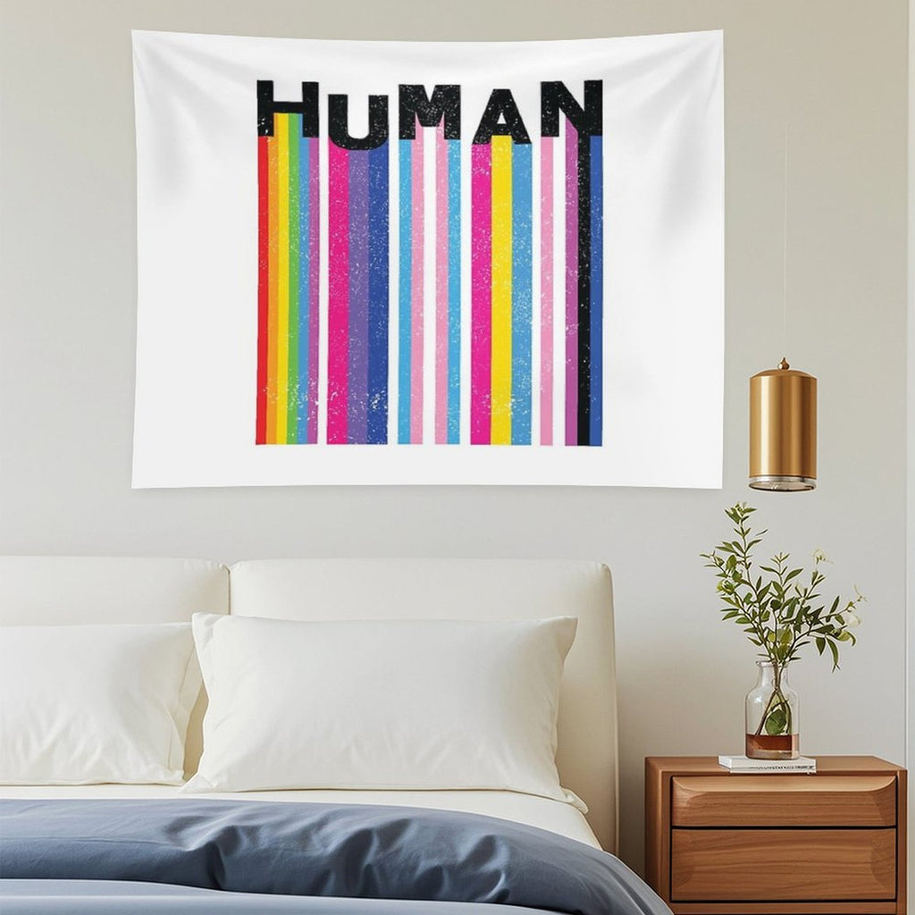 HUMAN LGBT Pride Flags Tapestry