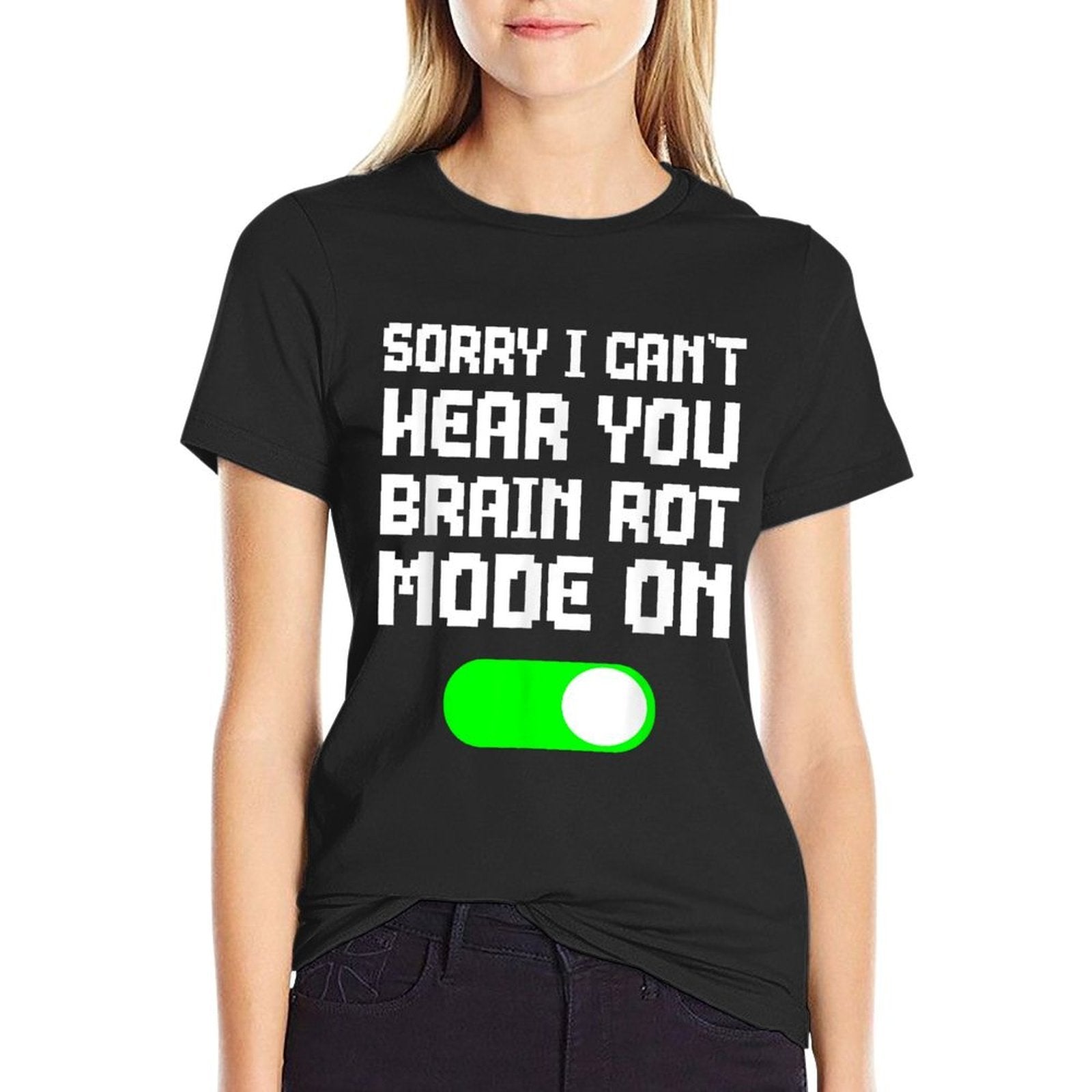 Brain Rot Kids Gamer Brainrot Mode On Ironic Memen  Trendy Pattern T-Shirt