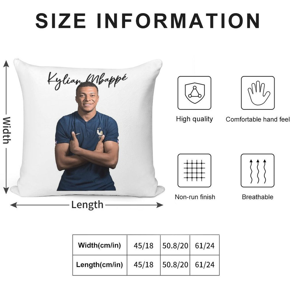 Kylian Mbappe Soft Style Accent Throw Pillow