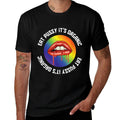 Eat Pussy Ist Organic LGBT Equality Rainbow Lesbian  Eco-friendly Material T-Shirt
