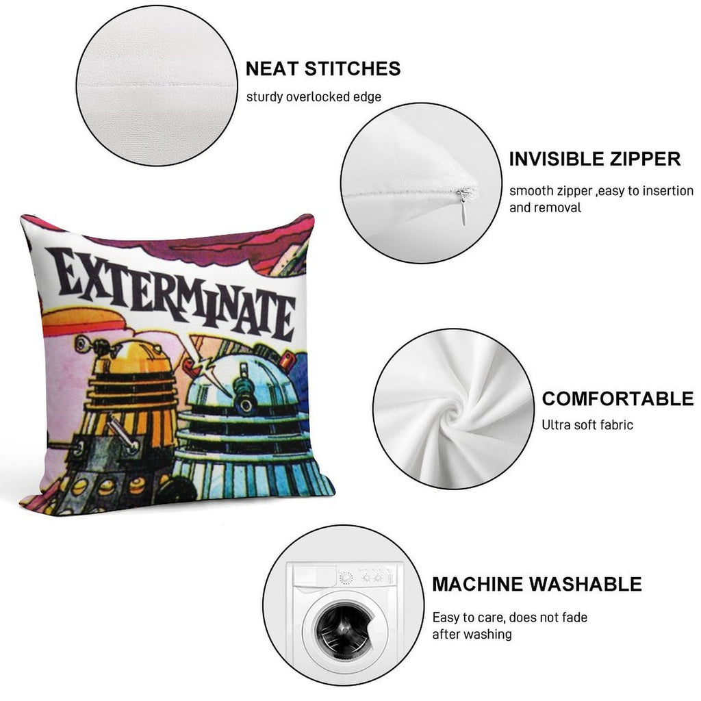EXTERMINATE! Soft Bedroom Essential Throw Pillow