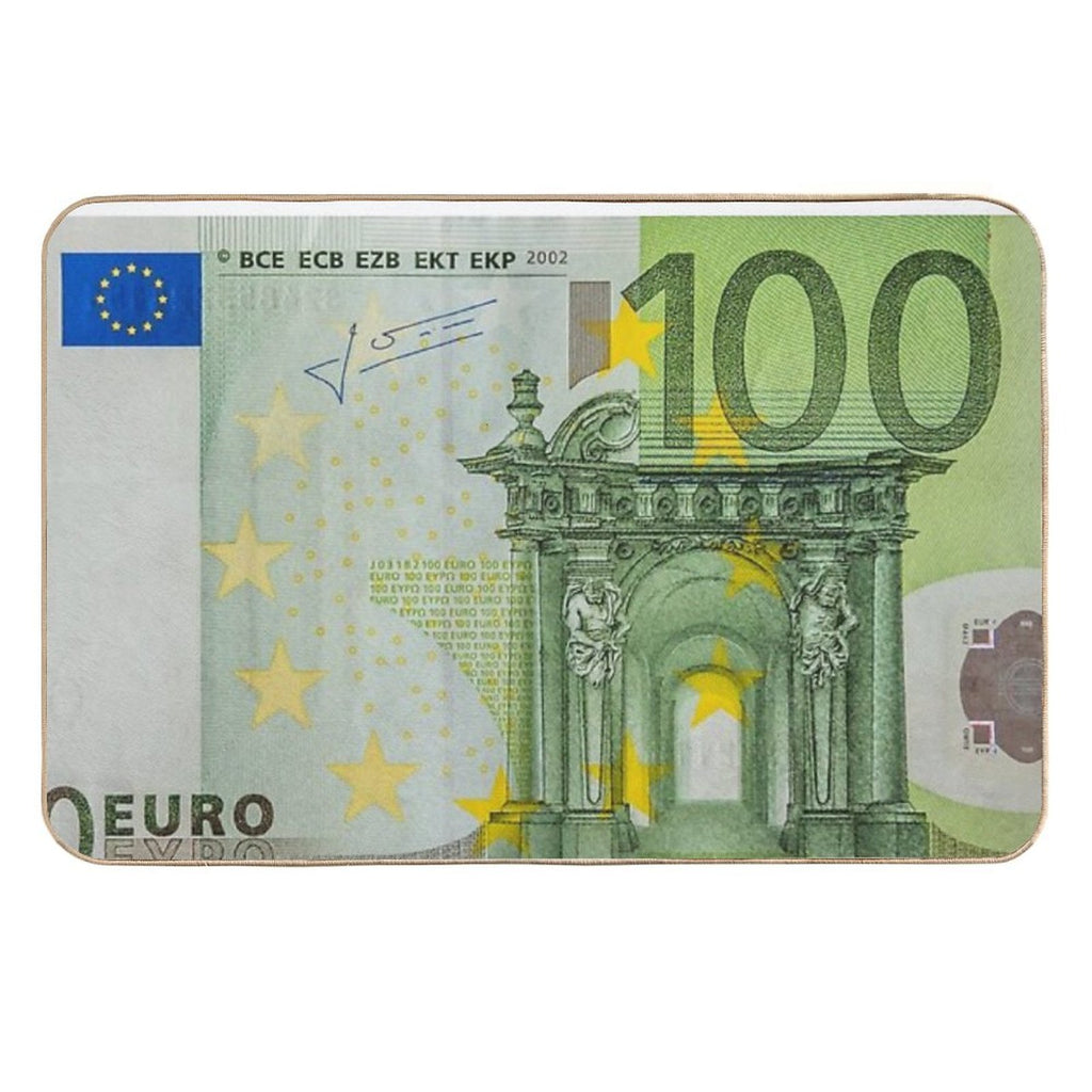 100 Euro Note for Good Luck Durable Bath Mat