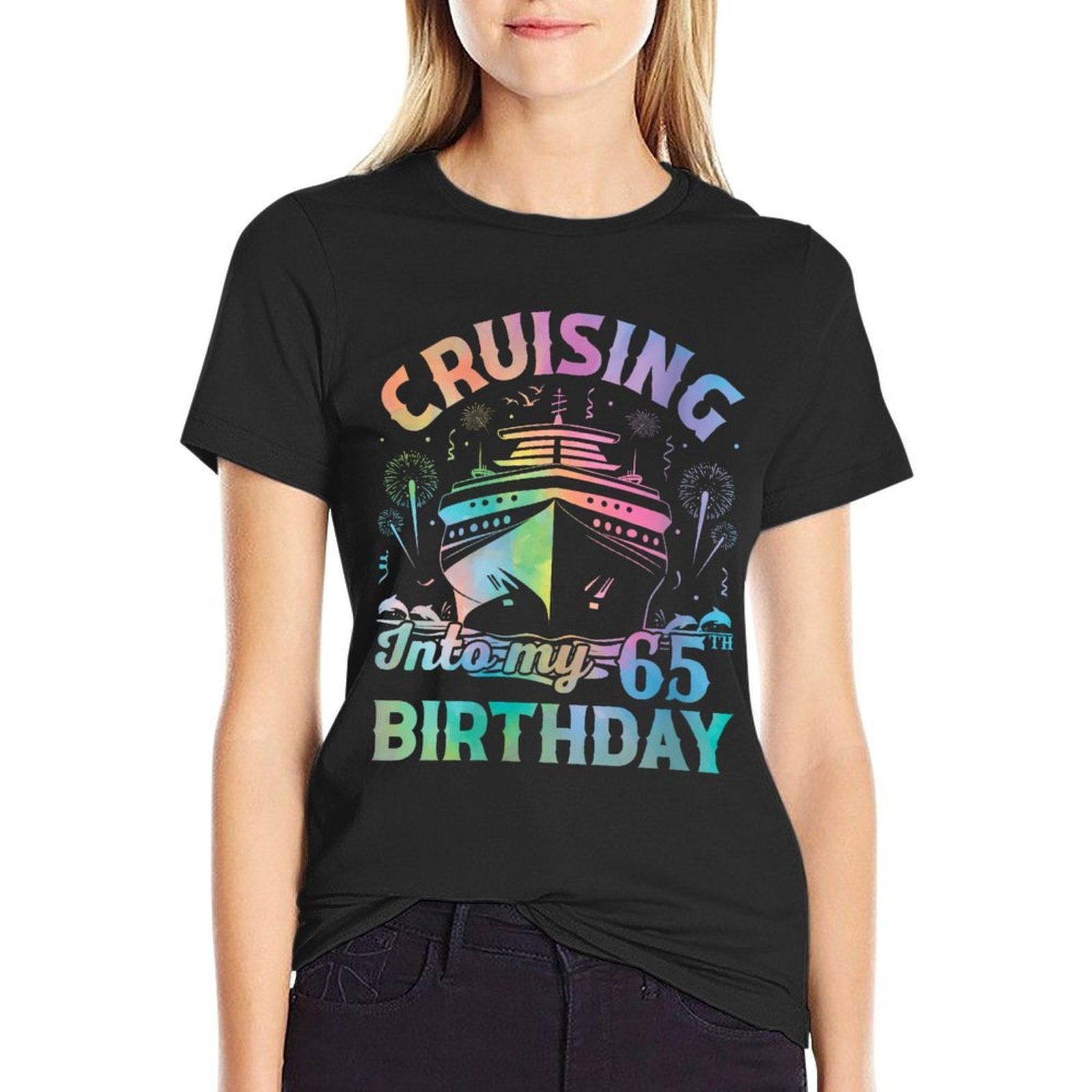 65 Year Old Birthday Tie Dye Cruising Into My 65th Birthday  Classic T-Shirt