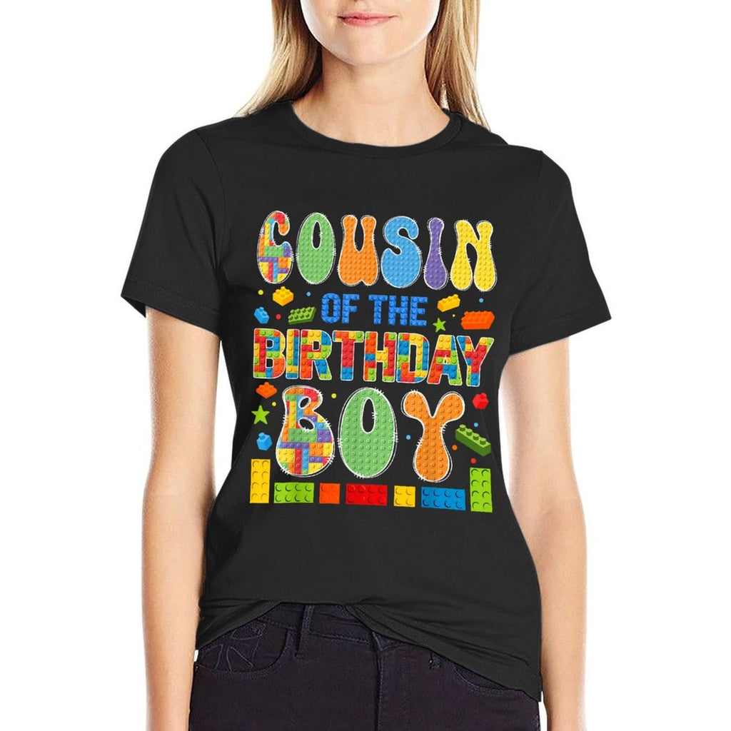 Cousin Of The Birthday Boy Building Block Birthday  Moisture-wicking T-Shirt