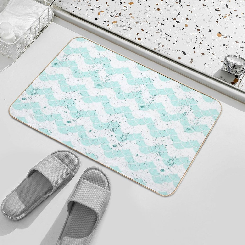 Mermay Scales Glitter Mermaid Have More Fun  Rapid-Drying Bath Mat