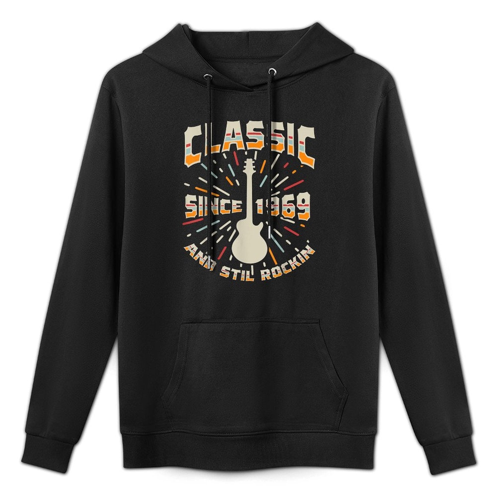 Classic Since 1969 - 50th Birthday Vintage Guitarist Gift Pilling-Resistant Hoodie