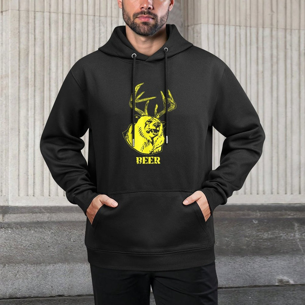 Funny Bear Plus Deer Equals Beer Deer Hunting USA Hunter Versatile Streetwear Hoodie