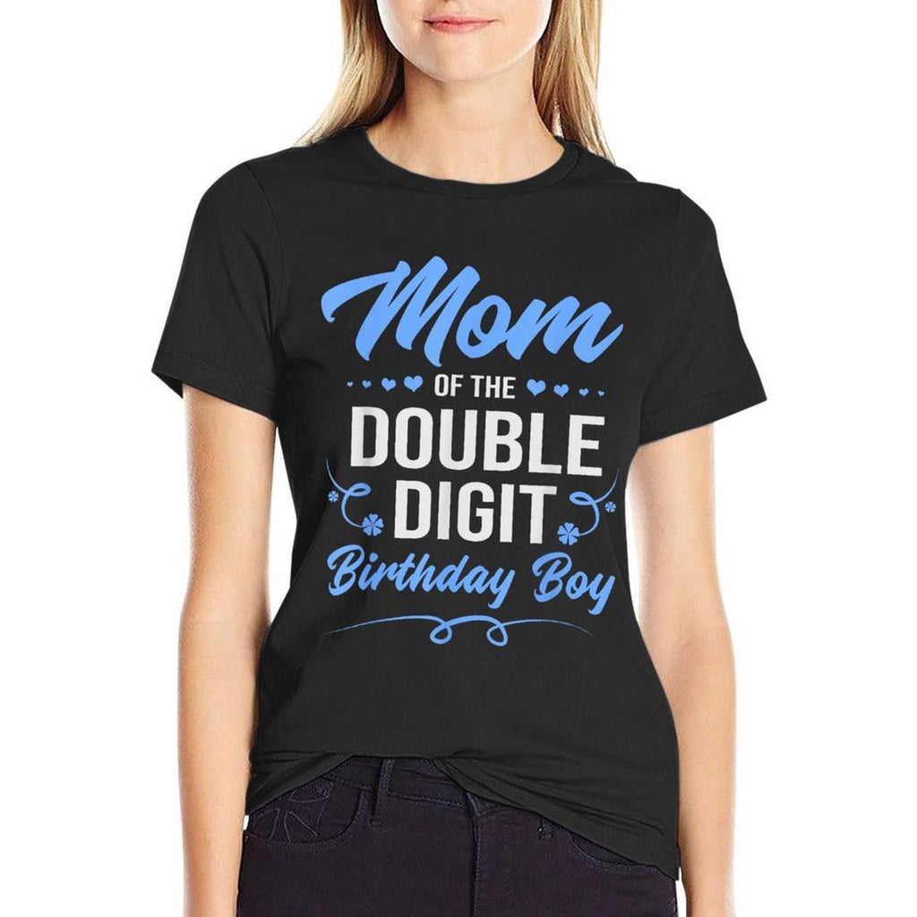 Double Digit Birthday Boy Mom  Breathable T-Shirt