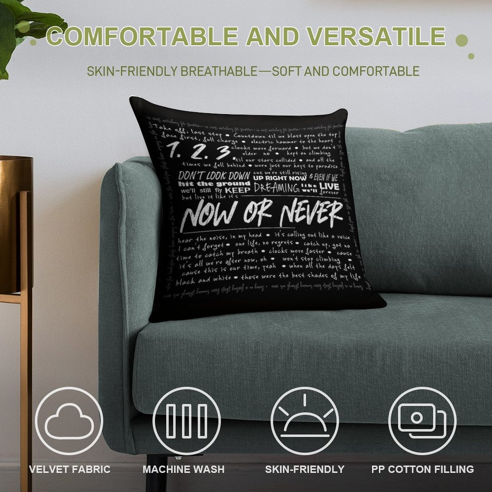 Now Or Never Julie And The Phantoms Soft Easy Maintenance Throw Pillow