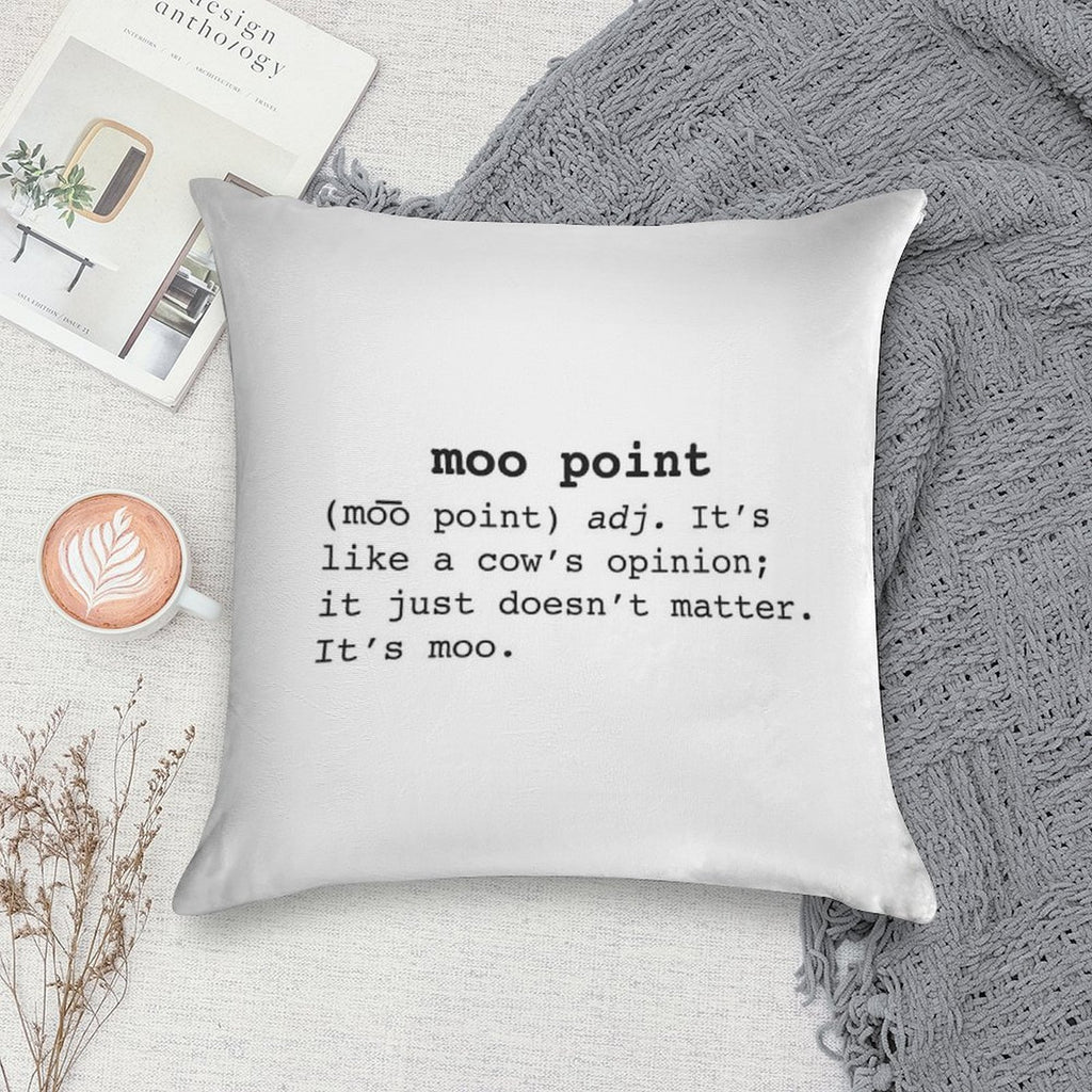 Moo Point Soft Shrink-Resistant Throw Pillow
