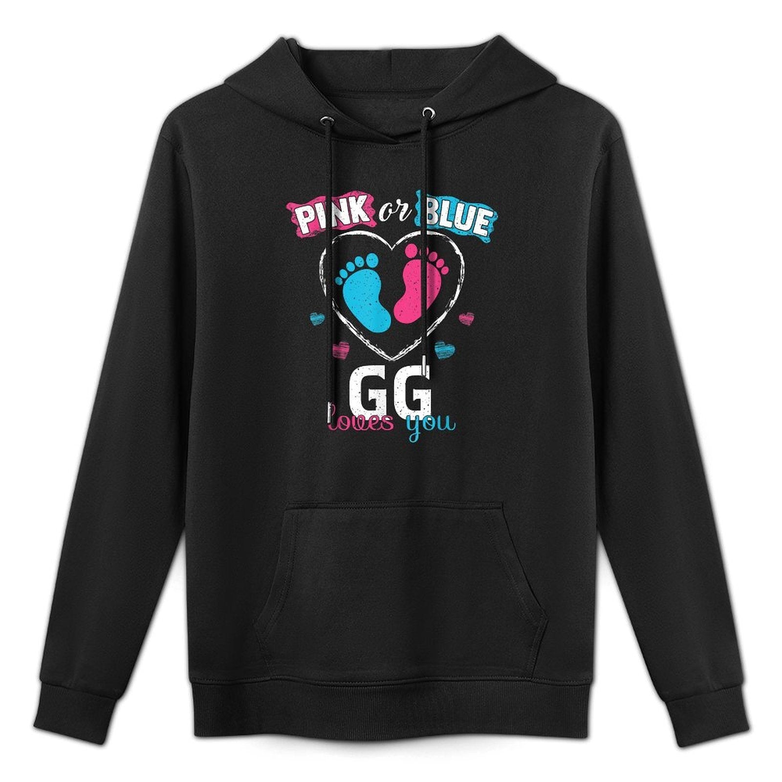 Pink Or Blue GG Loves You Baby Gender Reveal GG Breathable Fabric Hoodie