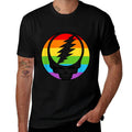 Grateful Dead Steal Your Face Rainbow Skull Band  Graphic-printed T-Shirt