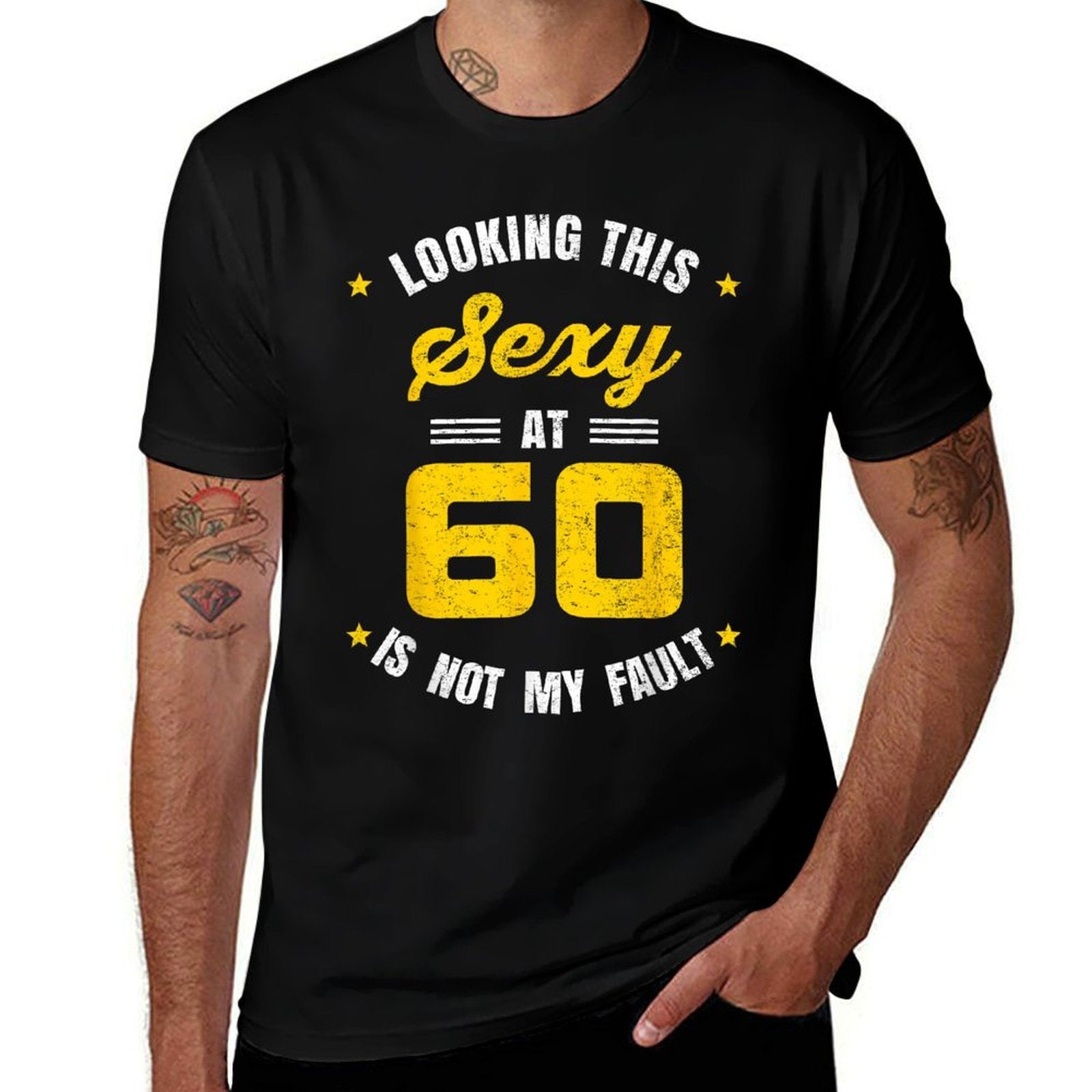 Looking This Sexy at 60 Year Old Birthday 60th Birthday  Rolled Sleeves T-Shirt