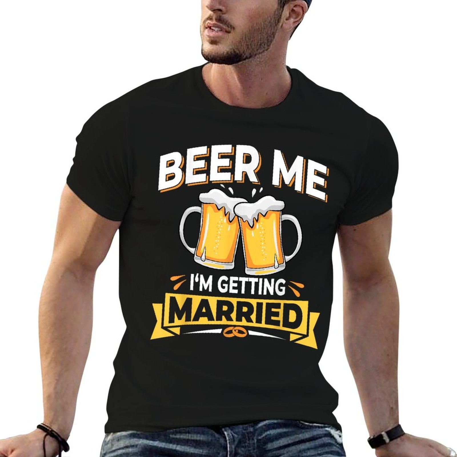 Beer Me Im Getting Married - Men Funny Groom Bachelor Party  Soft T-Shirt
