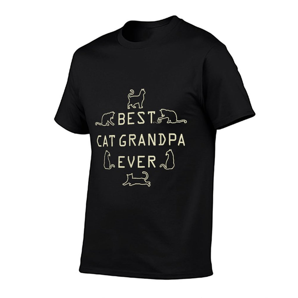 Feline Kitten Cat Grandfather Kitty Grandpa Fathers Day Meow  Vintage-inspired T-Shirt
