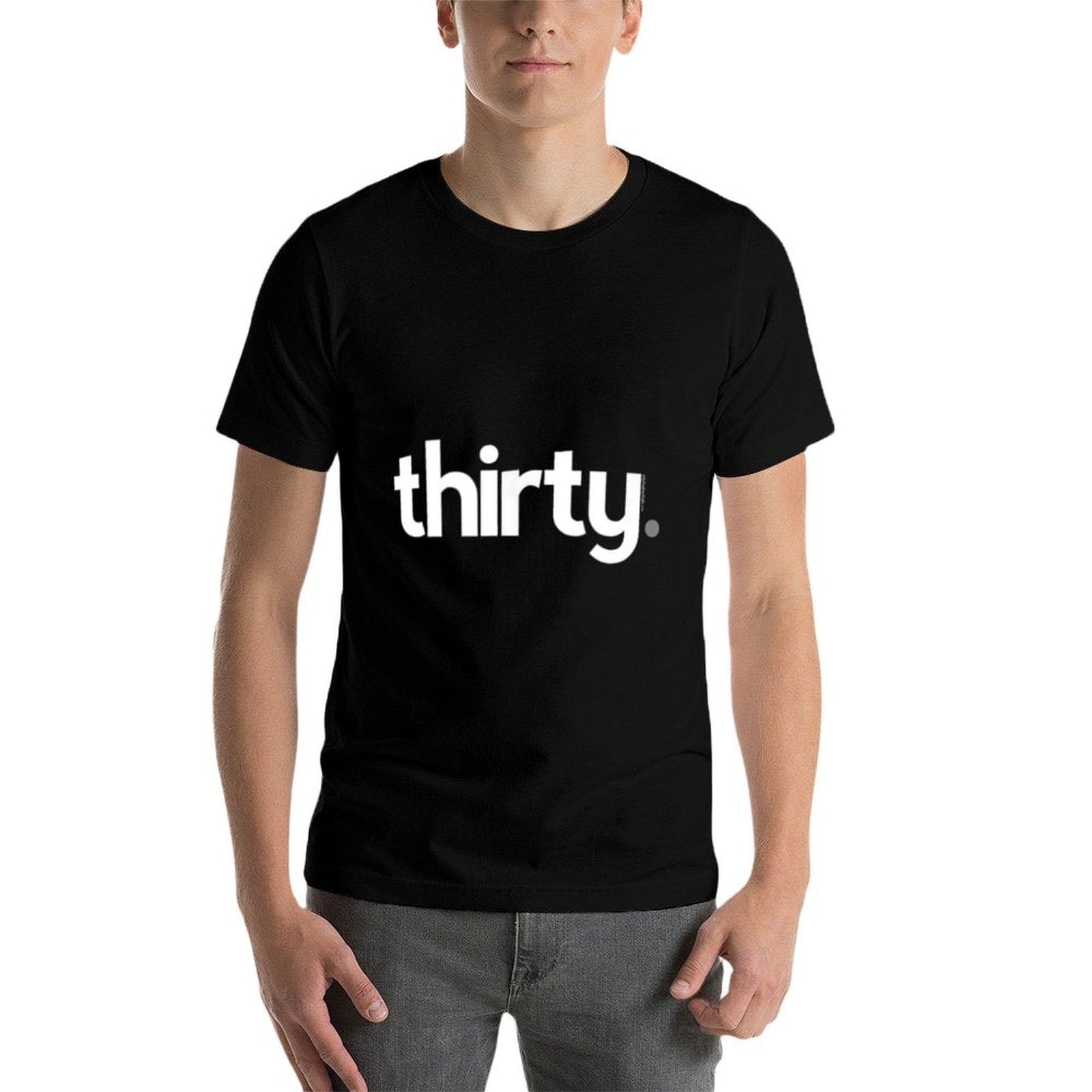 30th Birthday Gift Ideas for Him Men Thirty 30 Years Old  Rolled Sleeves T-Shirt
