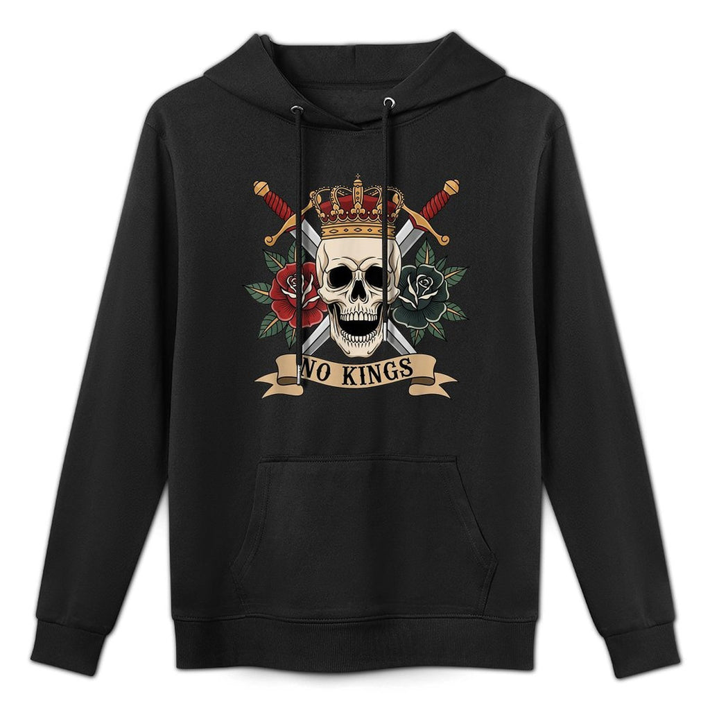 No Kings Tattoo Design No King In America Shape Retention Hoodie