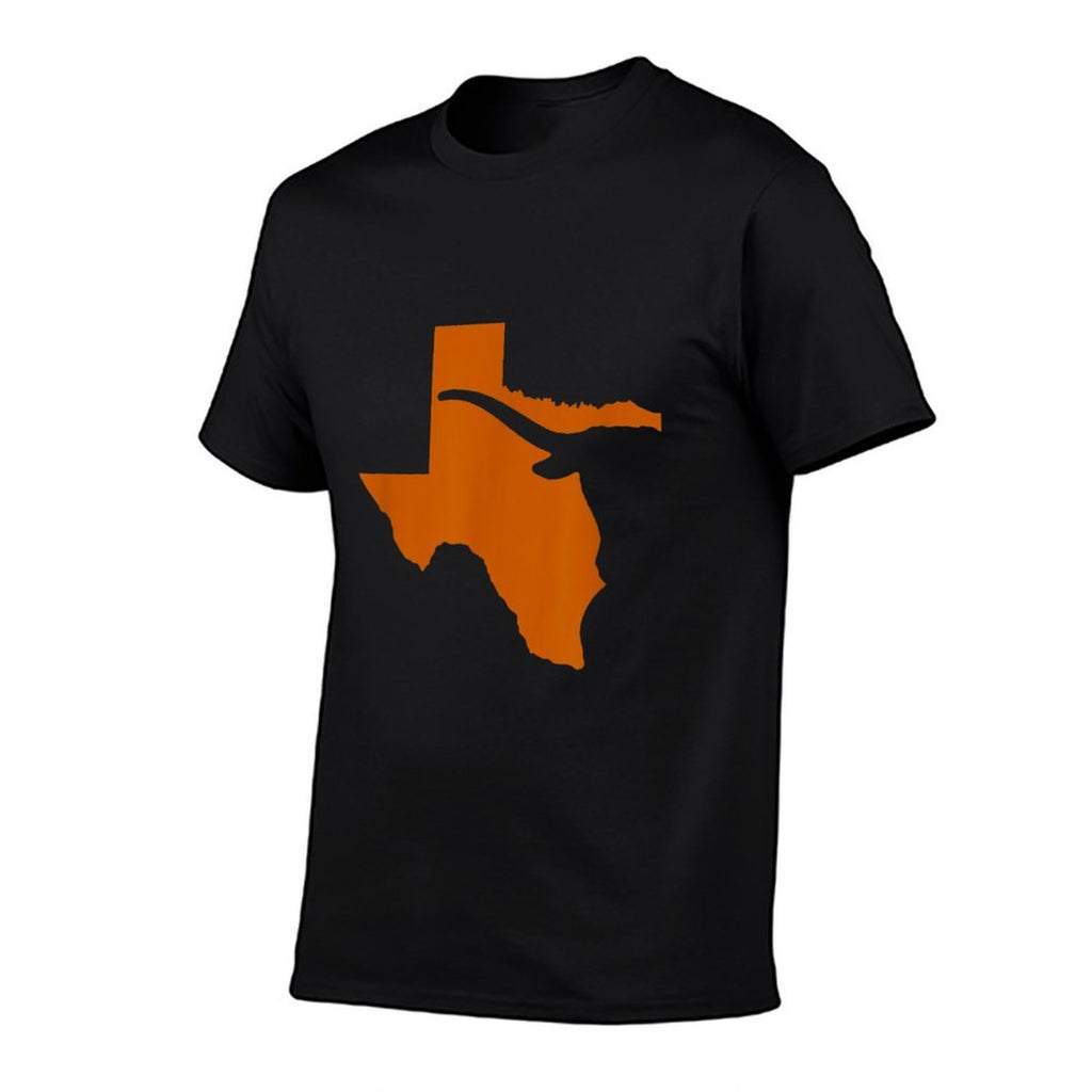 Texas Map TX Double Horn Texas Pride State Design  High-quality Stitching T-Shirt