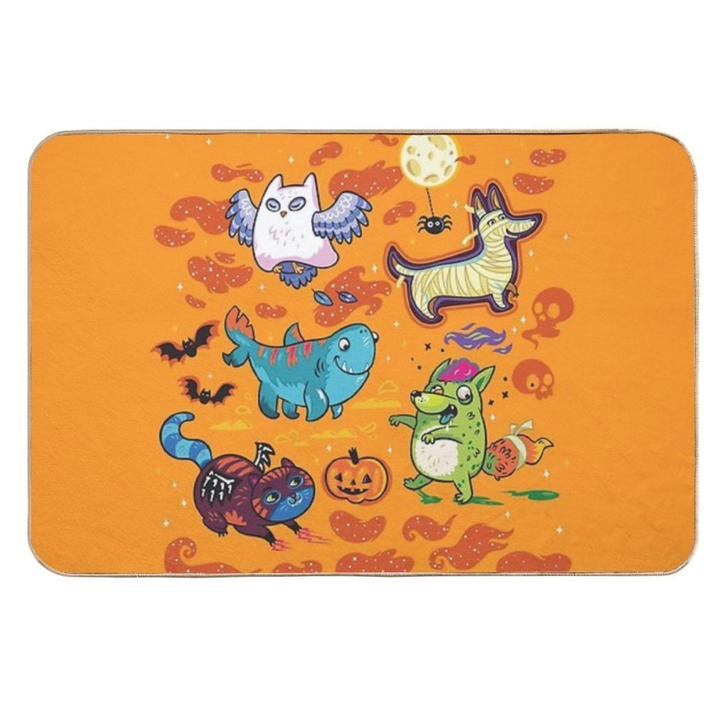 Crazy Halloween Night  Long-Lasting Bath Mat