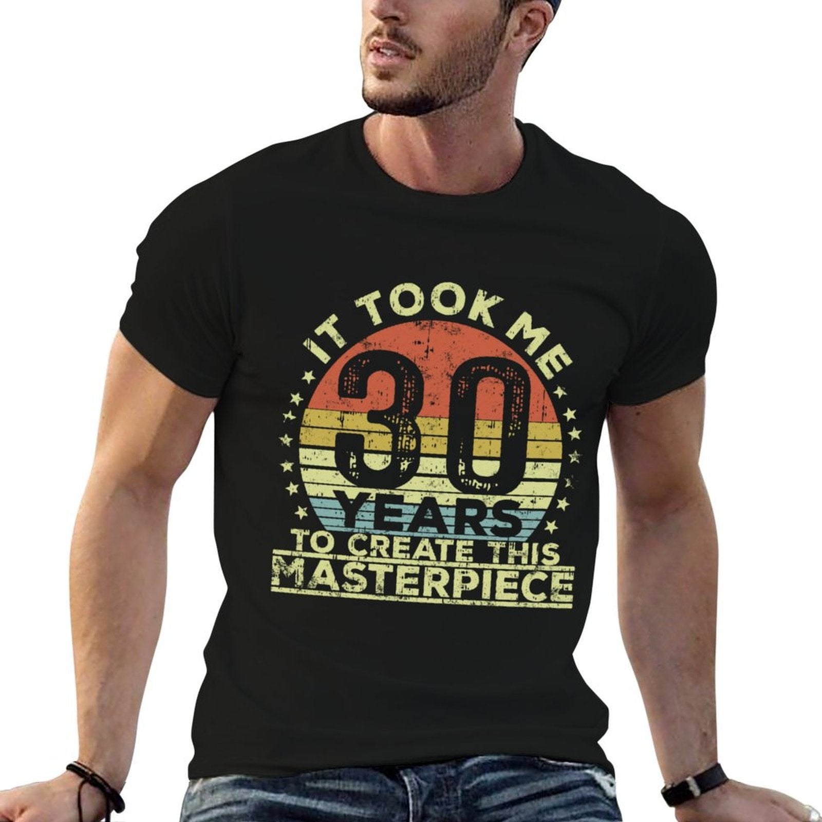 It Took Me 30 Years to Create This Masterpiece 30th Birthday  Rolled Sleeves T-Shirt